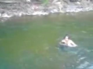 Stupendous and busty amateur teen diva swimming naked in the river - fuckmehard.club