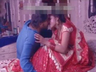 Indian Desi Couple on their First Night dirty film - Just Married Chubby sweetheart